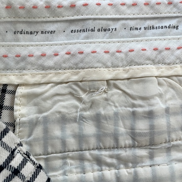 Anthropologie, Black and White Gingham Print,Essential Slim Pants, Size 2 - Picture 9 of 16